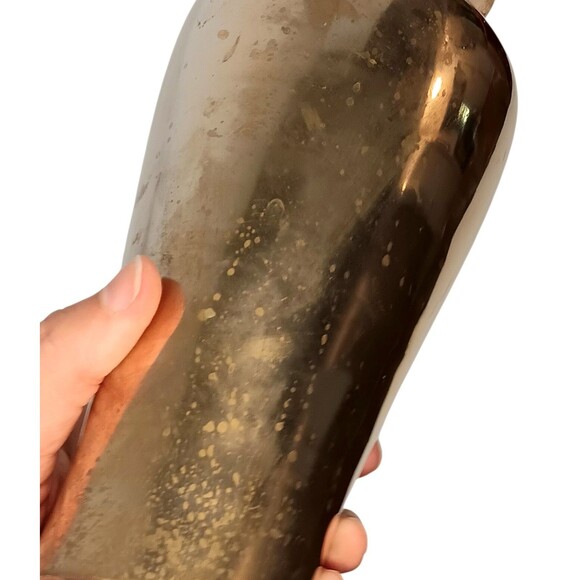 Brass Lot Of 5 Items - 9" Vase, Two 6" Candleholders, 1.5" Salt & Pepper Shakers - Picture 6 of 14